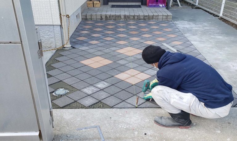 タイルブロック工事