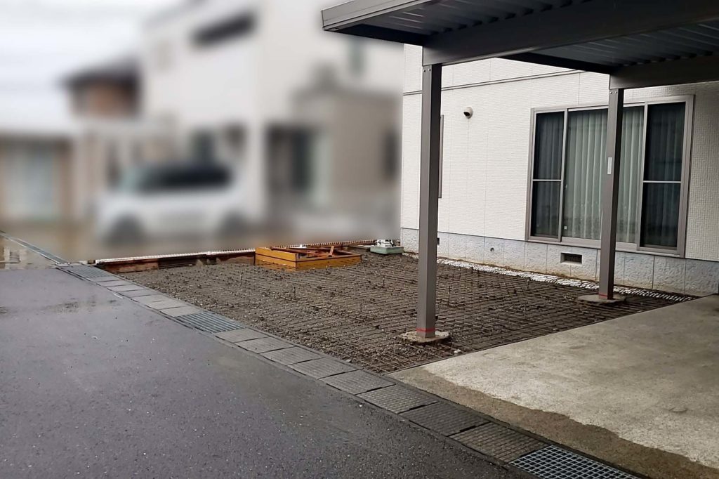 駐車場コンクリート工事施工前